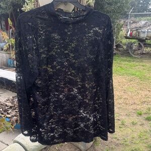 Torrid Black Lace Blouse